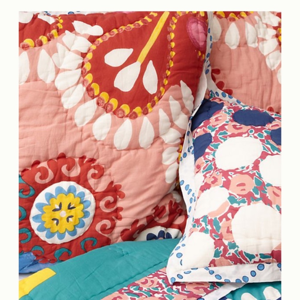 Anthropologie Tahla Queen Set with Shams+ Squares - Picture 2 of 8